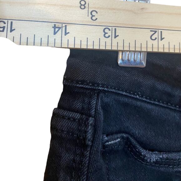 Arizona Black skinny distressed High Rise jeggings with holes - Juniors 11 Short - Picture 5 of 7